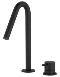 Waterevolution Flow 2-loch Waschtischarmatur Schwarz matt mit kleinem 127mm V-Auslauf T112VPR