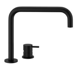 Waterevolution Flow 2-Loch-Waschtischarmatur Schwarz matt T112HPR