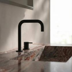Waterevolution Flow 2-Loch-Waschtischarmatur Schwarz matt T112HPR