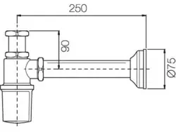 PB Unix classic Siphon à tasse métallique bronzé 1208676972