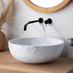 Waterevolution Flow Under-mount sink faucet, matte black, with 21 cm spout T116BPR-21