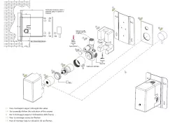 Waterevolution Flow Einbau-Duschthermostat mit 2 Ausgängen, mattschwarz mit runder Rosette 1208778072