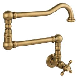 PB klassieke inbouw muur fonteinkraan met sterknop koud water en lange draaibare uitloop brons 1208855722
