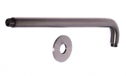 OUTLET Rubio Inox douchearm 400mm RVS rond in PVD kleur Gun Metal 1208920704 Laaste Product