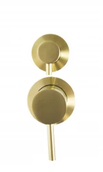 OUTLET Rubio Inox inbouw mengkraan voor douche of bad met 2-weg omsteller PVD kleur geborsteld goud 1208920713 Laatste Product