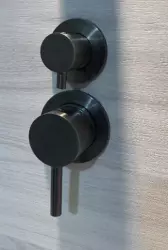 OUTLET Rubio Inox inbouw mengkraan voor douche of bad met 2-weg omsteller PVD kleur geborsteld goud 1208920713 Laatste Product