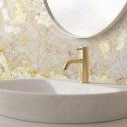 Waterevolution Flow PVD-coated brushed light gold sink faucet T110WGE