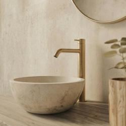 Waterevolution Flow umivalna pipa za umivalnike iz brušenega medenine  T115LE