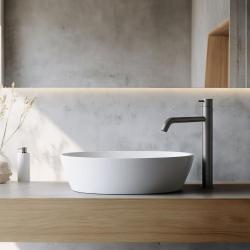 Waterevolution Flow umivalna pipa za umivalnike PVD v barvi gun metal T115GME