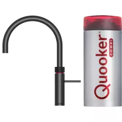Quooker Fusion Round Zwart COMBI+ Warm, koud, kokend water 22+FRBLK