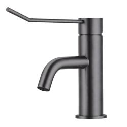 Waterevolution Flow wastafelarmatur inclusief klikplug PVD kanonmetaal T111GME