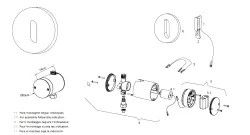 Waterevolution Flow ingebouwde wastafel met infraroodsensor op batterijen geborsteld messing T118EBLE