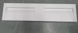 Solide-S Quatra dvojno korito iz masivnega materiala mat bele barve brez odprtine za pipo z masivnim pokrovom B180xD45xH8cm 1208952416