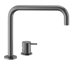 Waterevolution Flow 2-luknjaška pipa za umivalnik Gun Metal T112HGME