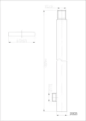 Rubio Inox douchearm 410mm RVS vierkant 1208953024