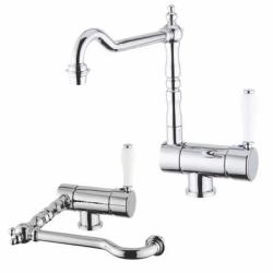 PB Vintage Nostalgic kitchen tap window tap foldable chrome 1208953755