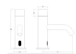 Waterevolution Flow elektronska pipa za umivalnik, infrardeča, 230 V, PVD Gun Metal T110EEGME