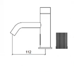 Waterevolution Flow elektronska pipa za umivalnik, infrardeča, 230 V, PVD Gun Metal T110EEGME