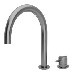 Waterevolution Flow 2-luknjasta umivalna baterija PVD Gun Metal T1121UGME