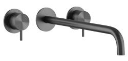 Waterevolution Flow 3-luknjasta vgradna umivalna baterija PVD Gun metal z izlivom 21 cm T1163FGME-21