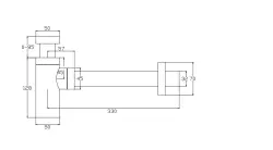 Waterevolution Flow design sifon PVD Gun Metal SIF1GME