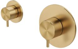 Waterevolution Flow vgradni termostat za tuš s 1 zapornim ventilom iz brušenega medenine