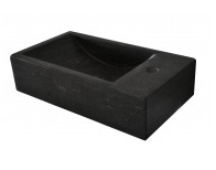 OUTLET Aquadesign umivalnik iz apnenca 40x22x10, odprtina za pipo na desni strani 1208910972