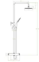 Aquadesign Valence opbouw doucheset thermostaat met regendouche chroom