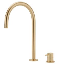 Waterevolution Flow 2-luknjasta umivalna baterija z visokim izlivom 200 mm, svetlo zlata T1122UWGE