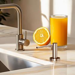 Quadri Swindon Luxe Flush-mounted soap dispenser chrome from top refillable 1208956049