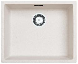 Sand White Sink 50x40 cm Under-Counter and Over-Counter with Stainless Steel Plug 1208956399