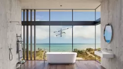 AquaTrimo Acciaio freestanding bath faucet with hand shower, stainless steel 1208957285
