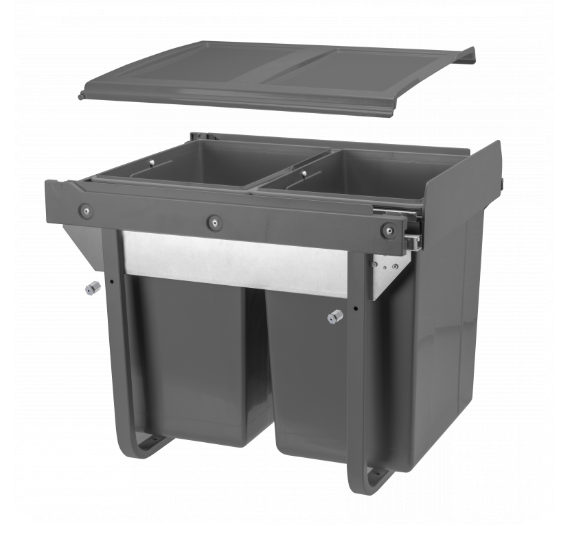 Garbi Sorter S-45-2 built-in waste system with 2 x 20-litre waste bins 1208957367