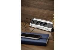 Corner power socket