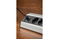 Corner power socket
