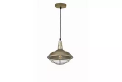 Decor Solen pendant lamp industrial shape with golden grid diameter 26,5 cm 2362