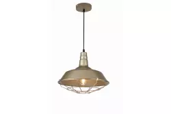 Decor Solen pendant lamp industrial shape with golden grid diameter 36,5 cm 3703