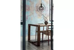 Decor Xalis Pendelleuchte schwarzer Drahtschirm mit Metallrand, Durchmesser 19,5 cm 7214