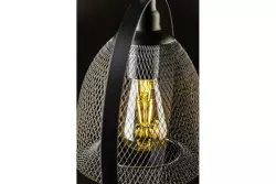 Decor Xalis Pendelleuchte schwarzer Drahtschirm mit Metallrand, Durchmesser 18,5 cm 7320