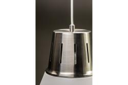 Deckenleuchte GIANNI, 8075, AC220-240V, 50/60Hz, 1*E27, max.40W, IP20, Durchmesser 22cm, einzel, weiß/silber