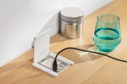 Indux Flip Flush-mount outlet white 1x grounded outlet + 2x USB-A 12W + HDMI + RJ45