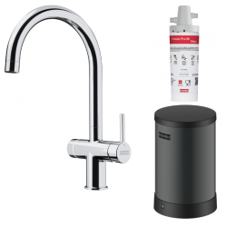 Franke Maris water hub 4L boiler 3-1 met Touch electronische kokend water kraan chroom  met waterhub bypass 1208957947
