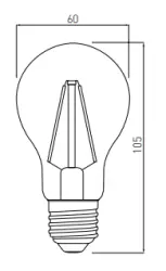 Decor Lumiere round LED bulb E27 Filament cool white 4000K milky white 60mm