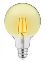Decor Lumiere round LED lamp E27 Filament neutral white 3000K gold-colored glass 95mm