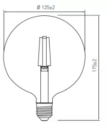 Decor Lumiere round LED lamp E27 Filament neutral white 3000K gold-colored glass 125mm