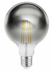 Decor Lumiere round LED lamp E27 Filament warm white 2700K Smoked glass 95mm