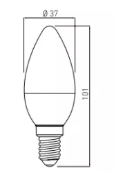 Decor Lumiere oval LED lamp E14 neutral white 3000K Clear glass 37mm