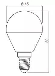 Decor Lumiere round LED lamp E14 cold white 4000K Clear glass 45mm