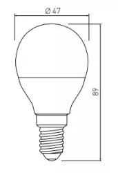 Decor Lumiere round LED lamp E14 neutral white 3000K ceramic 47mm