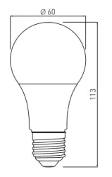 Decor Lumiere round LED lamp E27 neutral white 3000K Bright white 60mm 9.5W